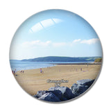 UK England Carmarthen Beach 3D Fridge Magnet Crystal Glass