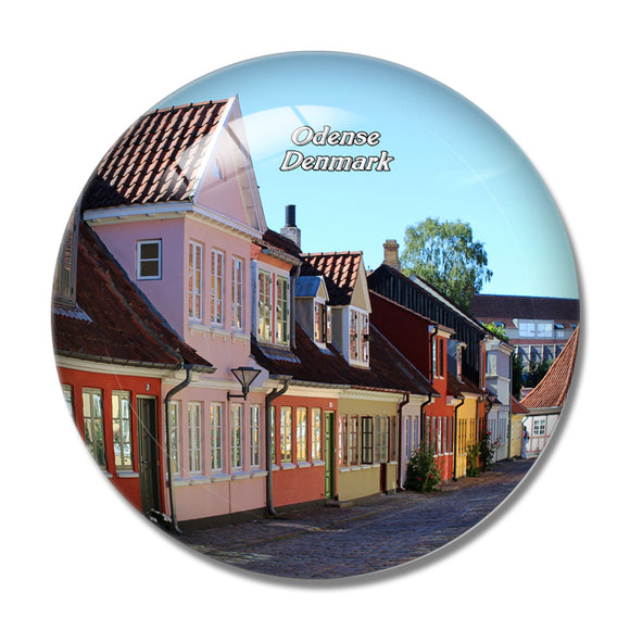 Denmark Hans Christian Andersen Birthplace Odense 3D Fridge Magnet Crystal Glass