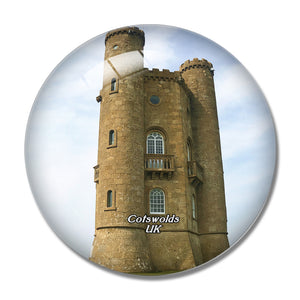 UK England Cotswolds Broadway Tower 3D Fridge Magnet Crystal Glass