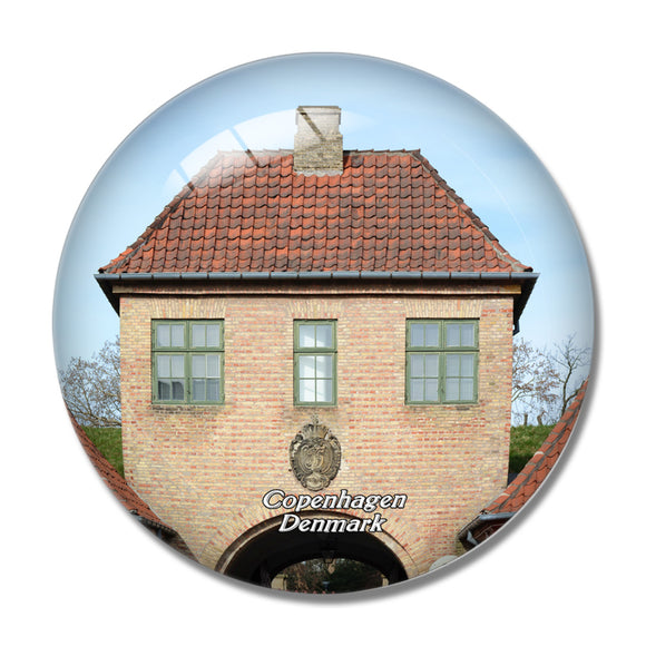 Denmark Kastellet Copenhagen 3D Fridge Magnet Crystal Glass