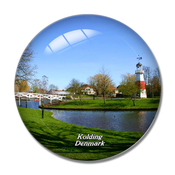 Denmark Koldinghus Kolding 3D Fridge Magnet Crystal Glass