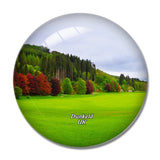 UK England Dunkeld Farm Field Scotland 3D Fridge Magnet Crystal Glass