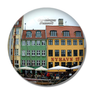 Denmark Nyhavn Copenhagen 3D Fridge Magnet Crystal Glass