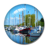 UK England Exeter Cathedral Canal 3D Fridge Magnet Crystal Glass