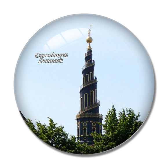 Denmark Our Saviour's Church Copenhagen 3D Fridge Magnet Crystal Glass