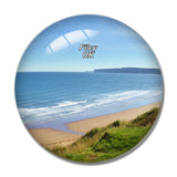 UK England Filey Beach 3D Fridge Magnet Crystal Glass