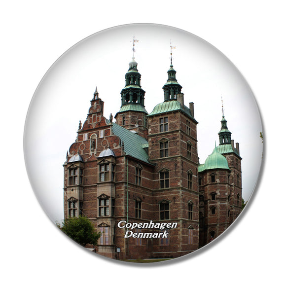 Denmark Rosenborg Castle Copenhagen 3D Fridge Magnet Crystal Glass