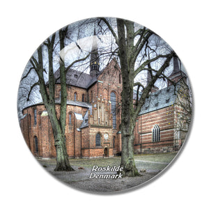 Denmark Roskilde Domkirke 3D Fridge Magnet Crystal Glass