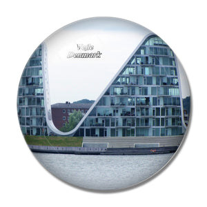 Denmark Vejle 3D Fridge Magnet Crystal Glass