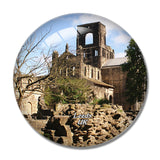 UK England Leeds Kirkstall Abbey 3D Fridge Magnet Crystal Glass