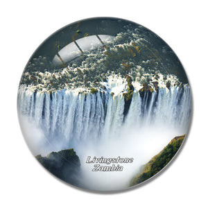 Devil's Pool Livingstone Zambia 3D Fridge Magnet Crystal Glass