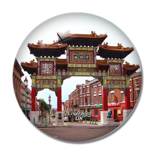 UK England Liverpool Chinatown 3D Fridge Magnet Crystal Glass