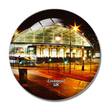 UK England Liverpool Lime Street Railway Station 3D Fridge Magnet Crystal Glass