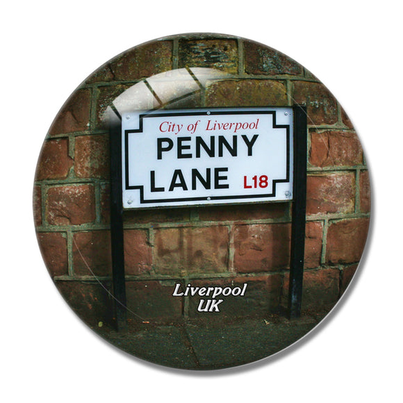 UK England Liverpool Penny Lane 3D Fridge Magnet Crystal Glass