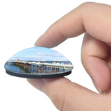 UK England Llandudno Harbour Pier 3D Fridge Magnet Crystal Glass