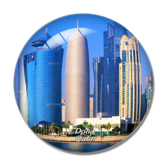 Doha Corniche Qatar 3D Fridge Magnet Crystal Glass