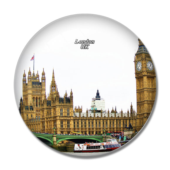 UK England London Houses of Parliament 3D Fridge Magnet Crystal Glass