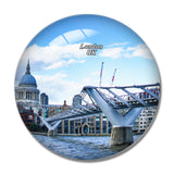 UK England London Millennium Bridge 3D Fridge Magnet Crystal Glass