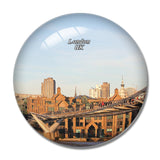 UK England London Millennium Bridge 3D Fridge Magnet Crystal Glass