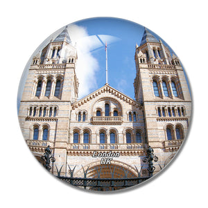 UK England London Natural History Museum 3D Fridge Magnet Crystal Glass