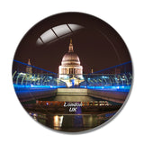 UK England London St.Paul's Cathedral 3D Fridge Magnet Crystal Glass