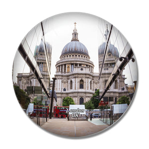 UK England London St.Paul's Cathedral 3D Fridge Magnet Crystal Glass