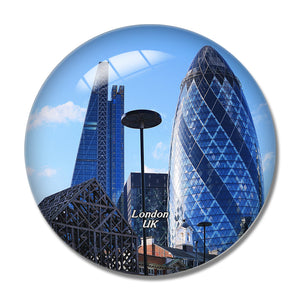 UK England London The Gherkin 3D Fridge Magnet Crystal Glass