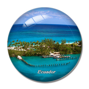 Ecuador 3D Fridge Magnet Crystal Glass