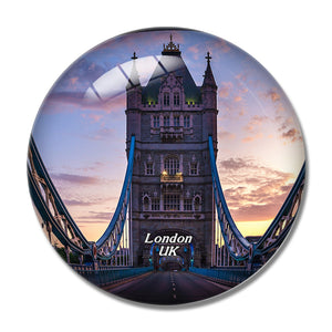 UK England London Tower Bridge 3D Fridge Magnet Crystal Glass