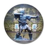 UK England Nottingham Robin Hood Statue 3D Fridge Magnet Crystal Glass