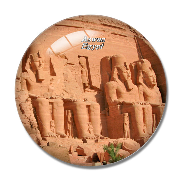 Egypt Abu Simbel Temples Aswan 3D Fridge Magnet Crystal Glass