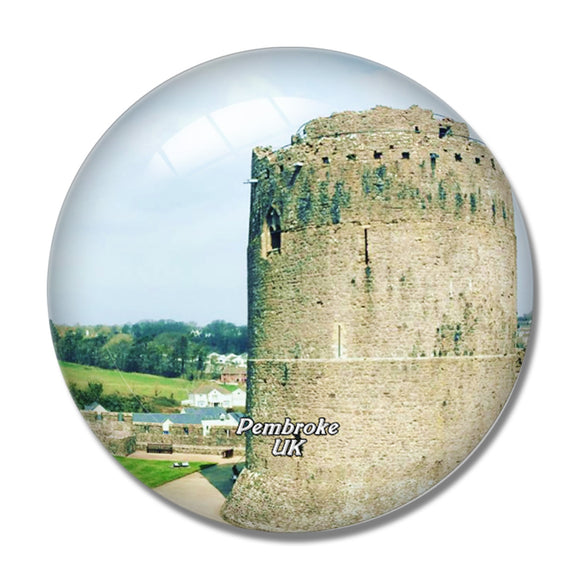 UK England Pembroke Castle 3D Fridge Magnet Crystal Glass