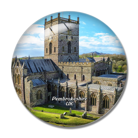 UK England Pembrokeshire St. Davids Cathedral 3D Fridge Magnet Crystal Glass