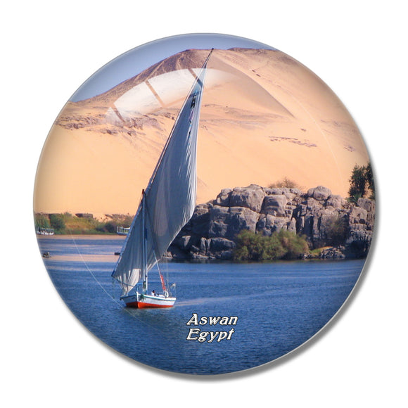 Egypt Aswan Dam 3D Fridge Magnet Crystal Glass