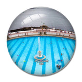 UK England Plymouth Swimming Pool Half 3D Fridge Magnet Crystal Glass
