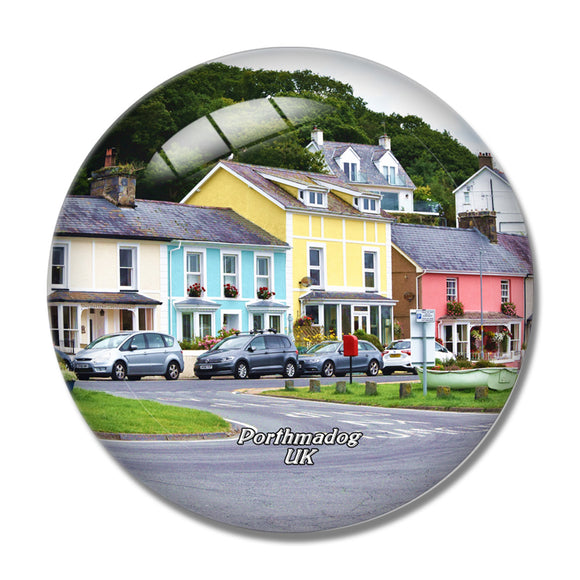 UK England Porthmadog Borth-Y-Gest Harbour 3D Fridge Magnet Crystal Glass