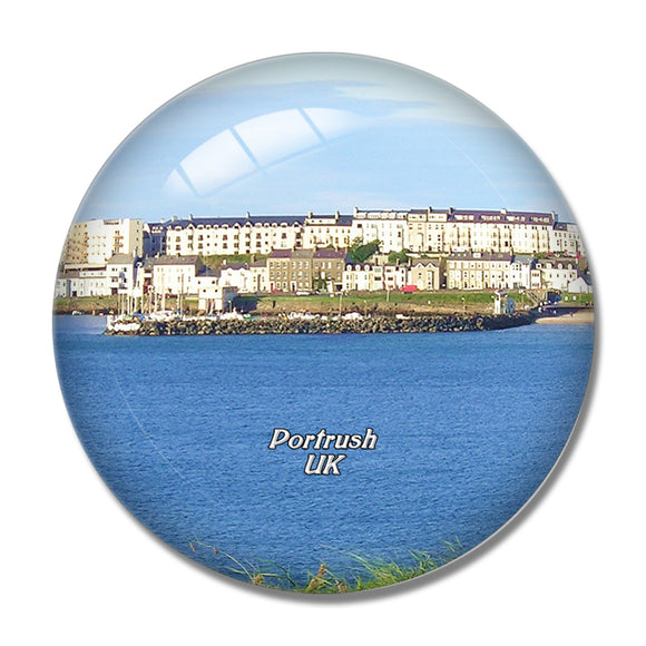 UK England Portrush Countryside Centre 3D Fridge Magnet Crystal Glass