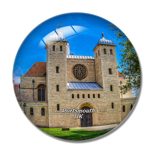 UK England Portsmouth Cathedral 3D Fridge Magnet Crystal Glass