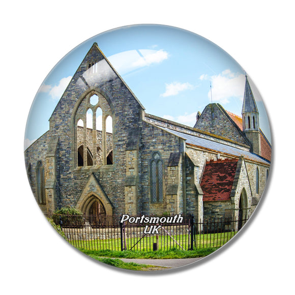 UK England Portsmouth Royal Garrison Church 3D Fridge Magnet Crystal Glass