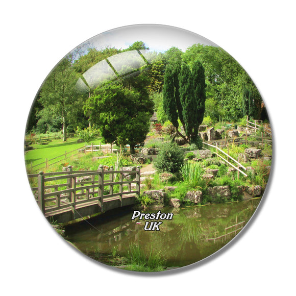 UK England Preston Jappanese Garden 3D Fridge Magnet Crystal Glass