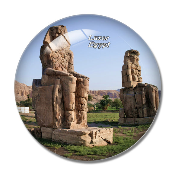 Egypt Colossi of Memnon Luxor 3D Fridge Magnet Crystal Glass