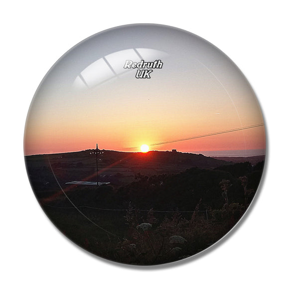 UK England Redruth Sunset 3D Fridge Magnet Crystal Glass