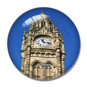 UK England Rochdale Town Hall 3D Fridge Magnet Crystal Glass