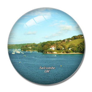 UK England Salcombe 3D Fridge Magnet Crystal Glass