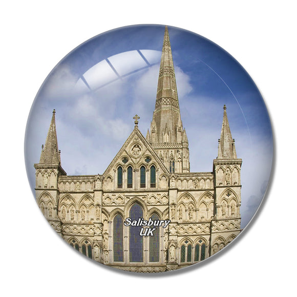 UK England Salisbury Cathedral 3D Fridge Magnet Crystal Glass