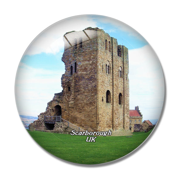 UK England Scarborough Castle 3D Fridge Magnet Crystal Glass