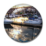 UK England Scarborough Harbour 3D Fridge Magnet Crystal Glass