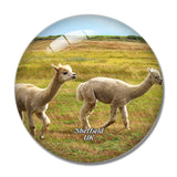UK England Sheffield Mayfield Alpacas 3D Fridge Magnet Crystal Glass