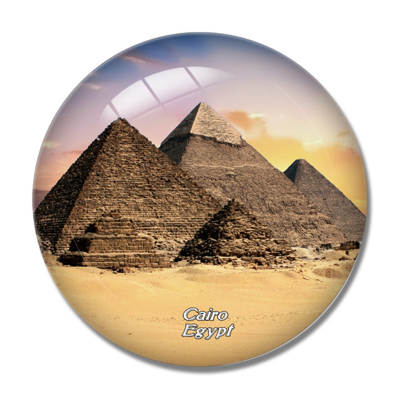 Egypt Great Pyramid of Khufu Cairo 3D Fridge Magnet Crystal Glass