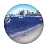 UK England Southport Gold Coast Beach 3D Fridge Magnet Crystal Glass